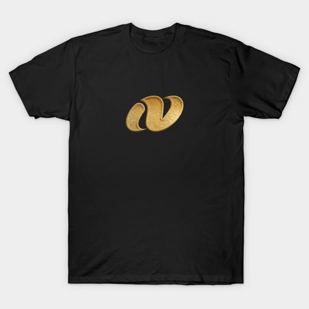 Nagasaki Prefecture Symbol in Gold Faux T-Shirt by Takeda_Art